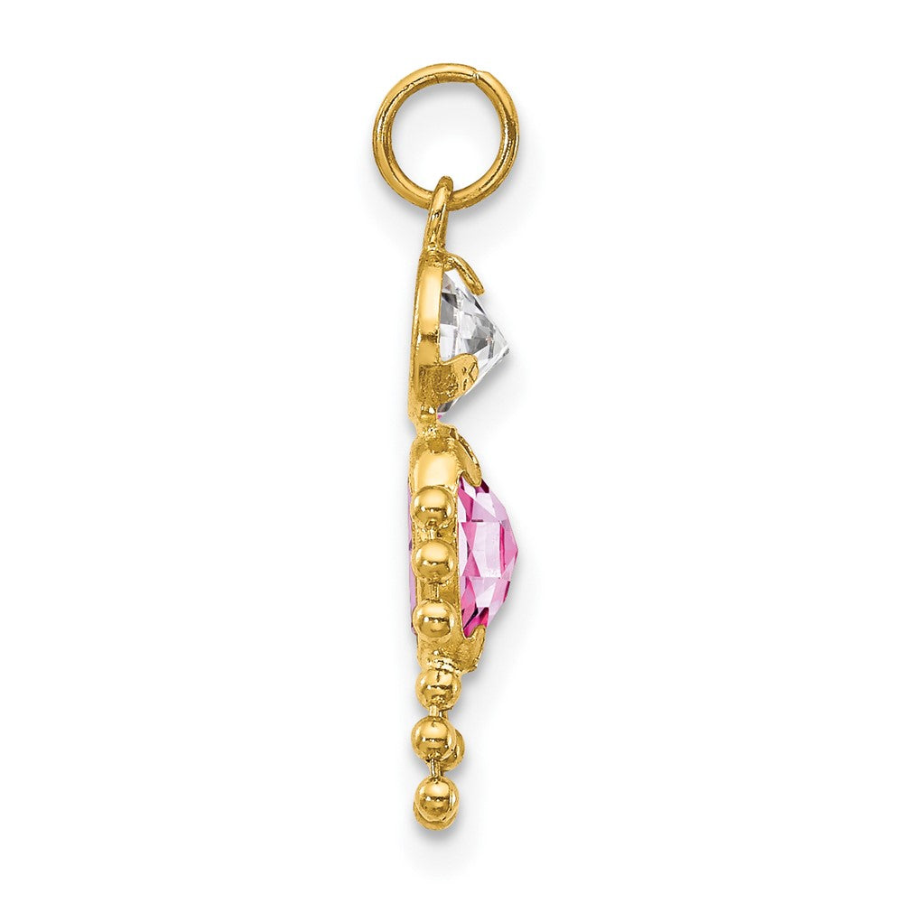 10K Yellow Gold June Boy Birthstone Charm