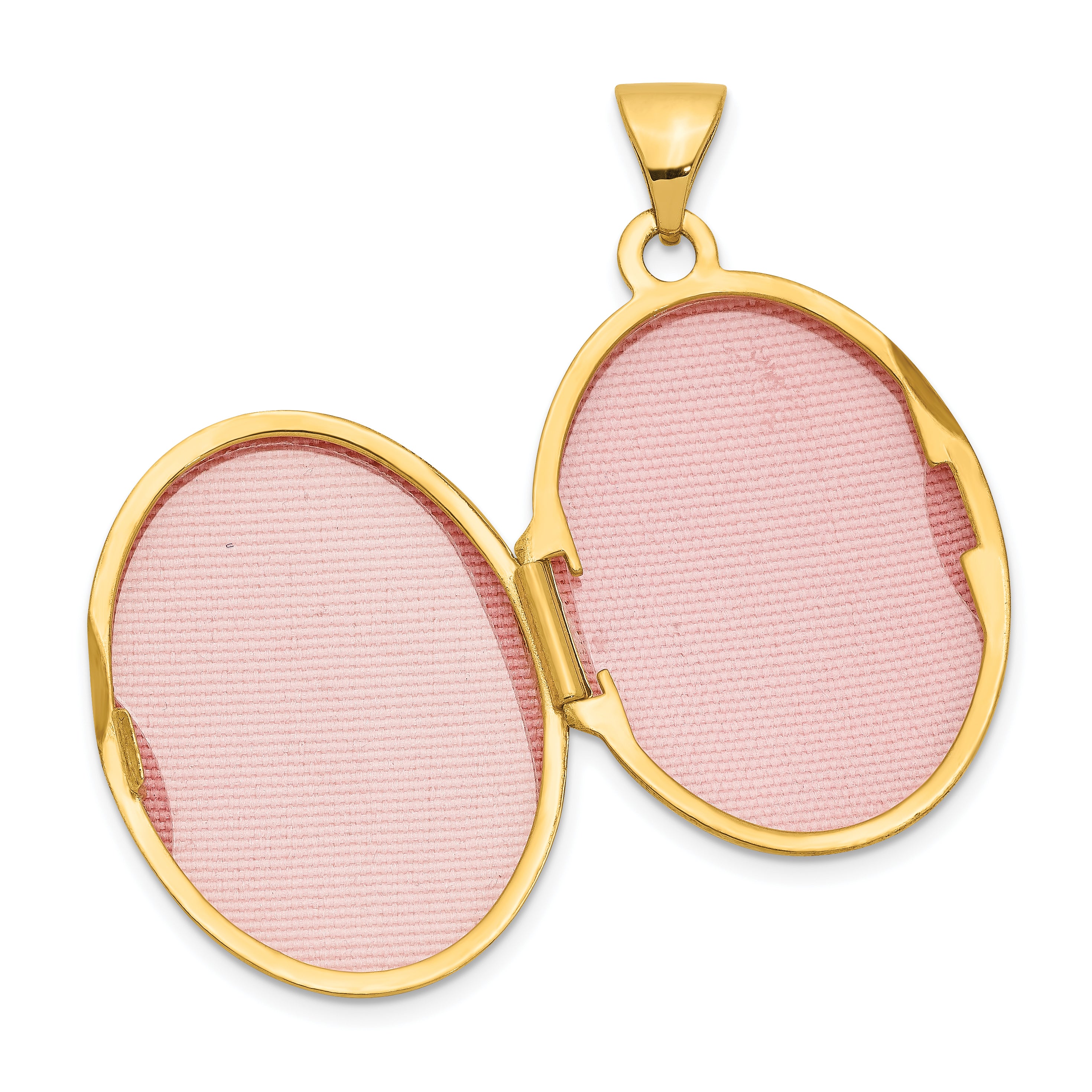 10K Yellow Gold Love You Always Swirl Reversible Locket