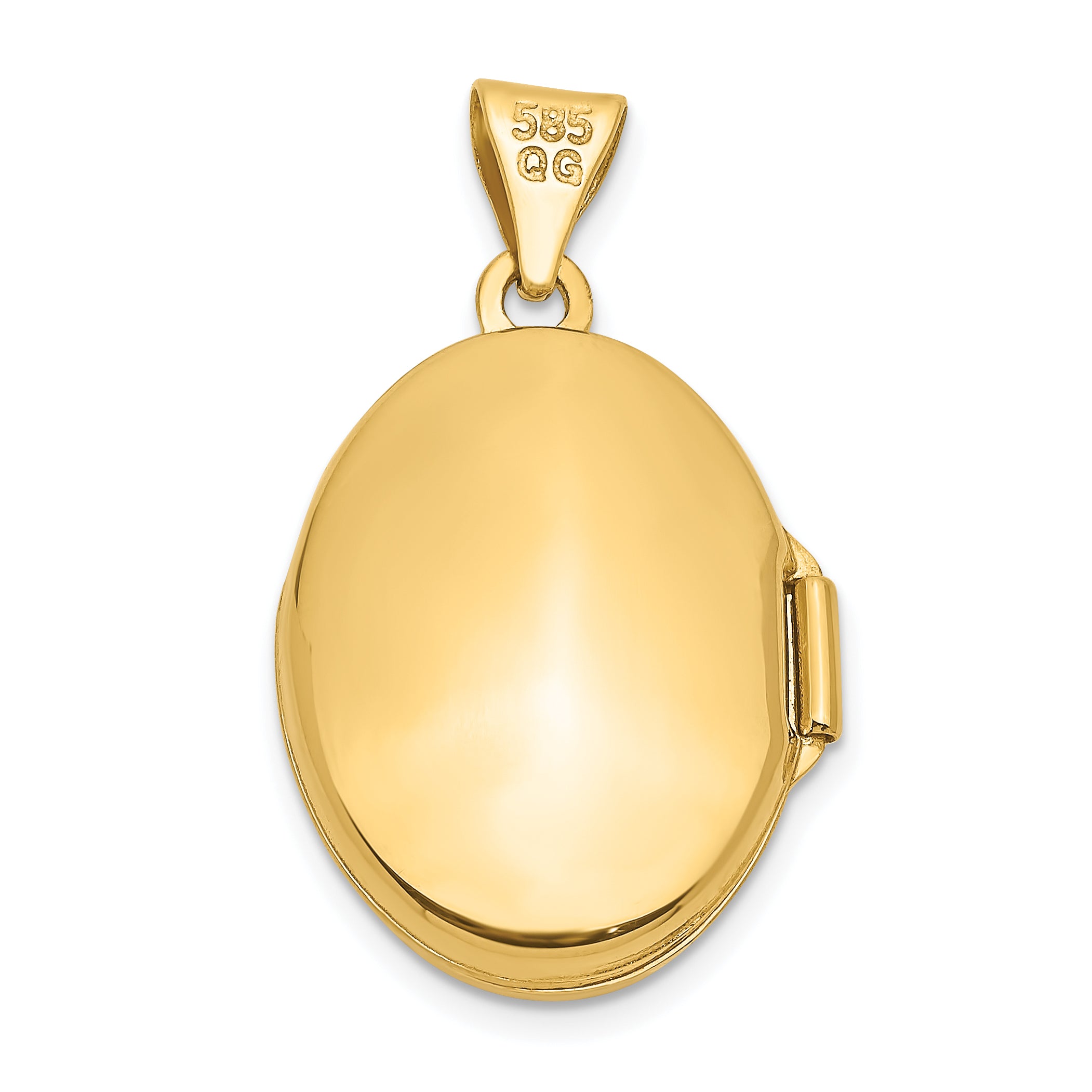 10K Yellow Gold Floral Oval Locket