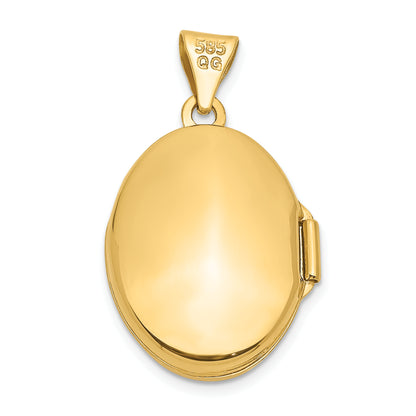 10K Yellow Gold Floral Oval Locket