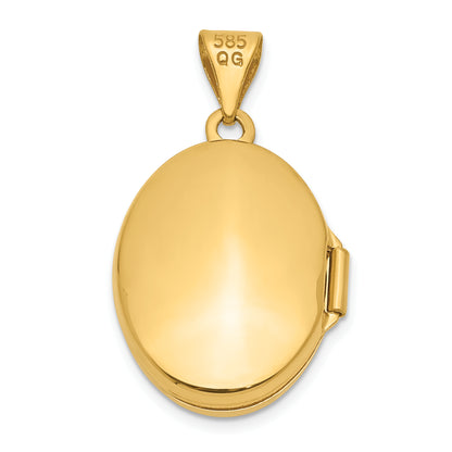 10K Yellow Gold Polished Oval Locket