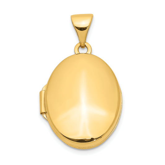 10K Yellow Gold Polished Oval Locket