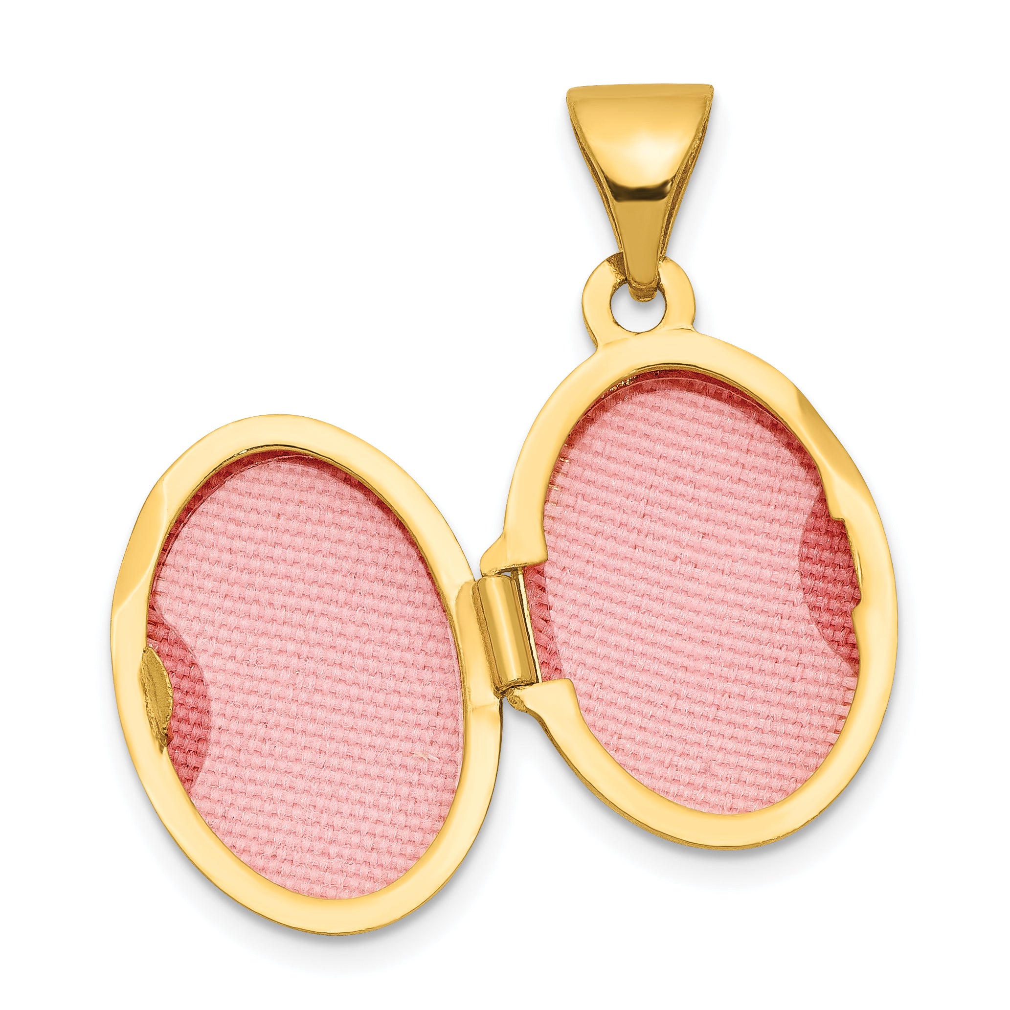 10K Yellow Gold Plain Polished Oval Locket