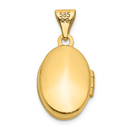 10K Yellow Gold 10Ky Beaded Scroll Design Oval Locket