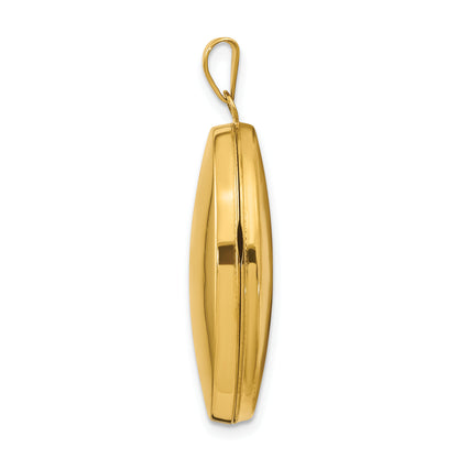 10K Yellow Gold Polished Domed Oval Locket