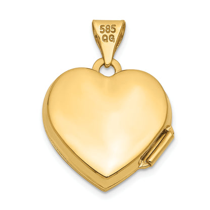 10K Yellow Gold Double Heart Locket
