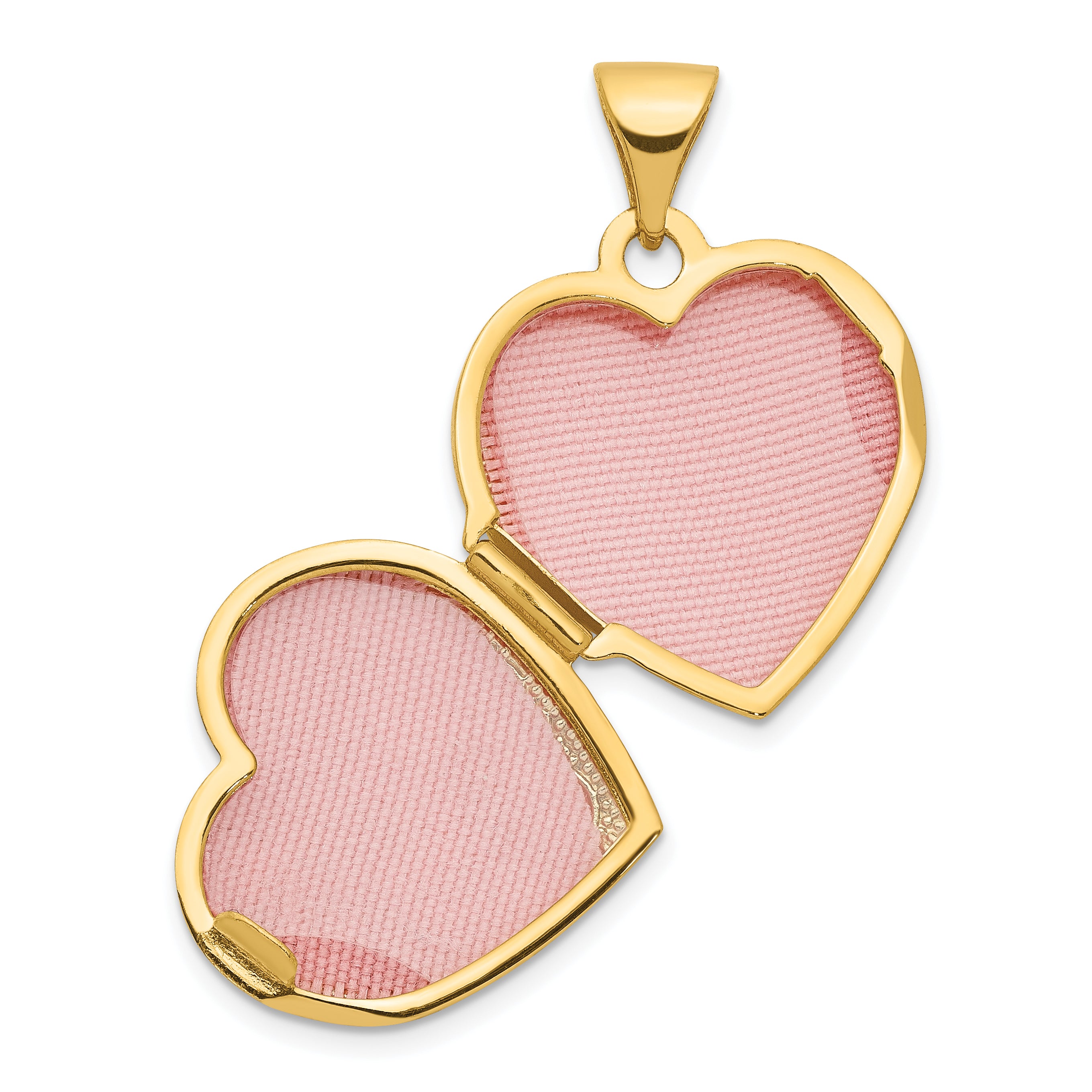 10K Yellow Gold Double Heart Locket