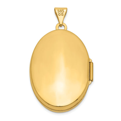 10K Yellow Gold Scroll Oval Locket