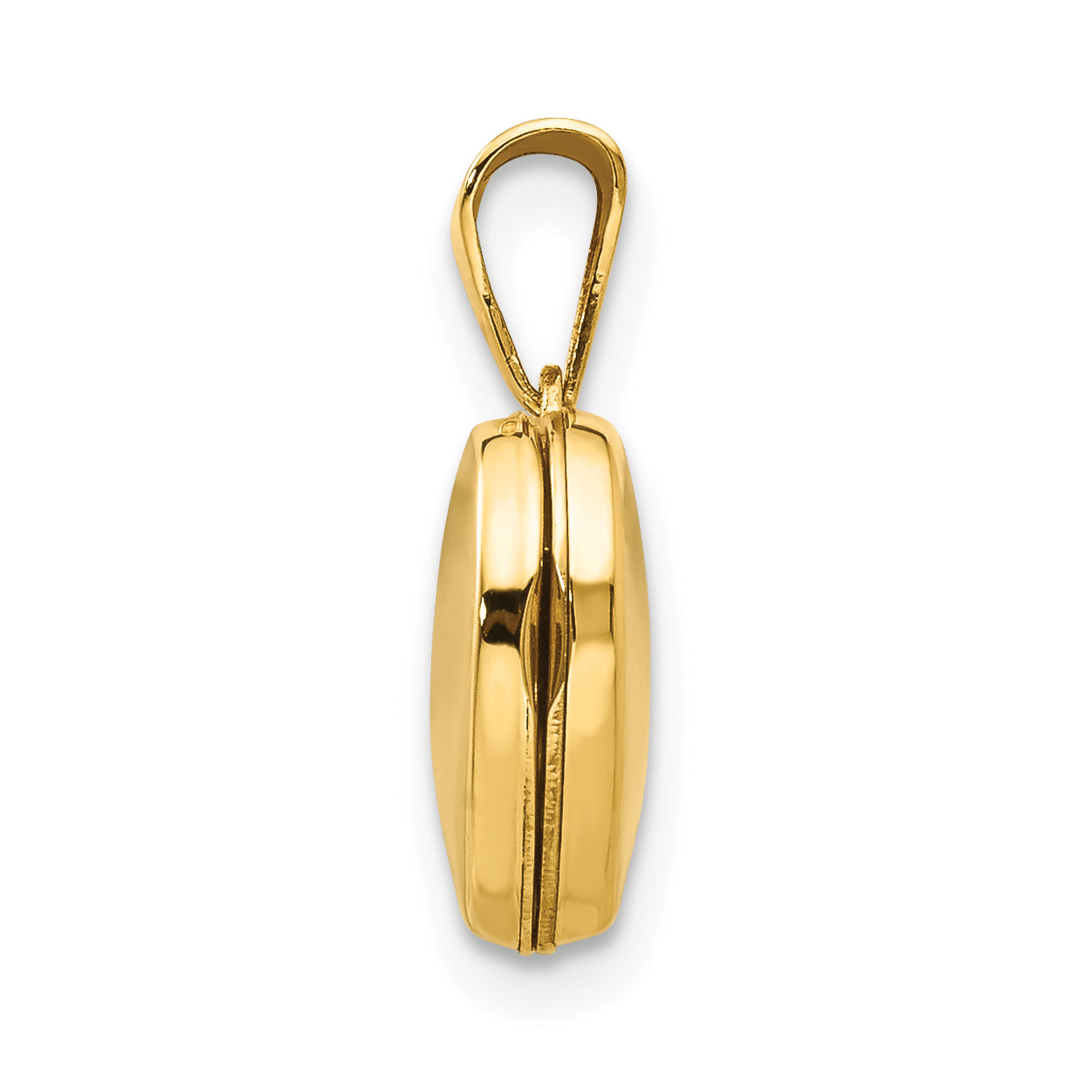 10K Yellow Gold Plain Heart Locket