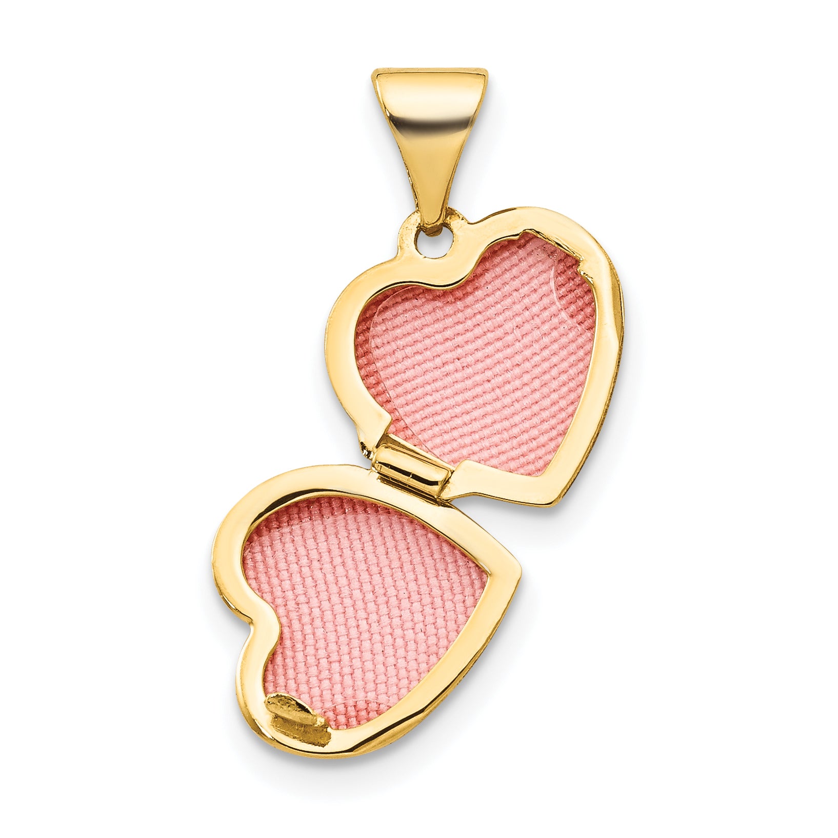 10K Yellow Gold Plain Heart Locket