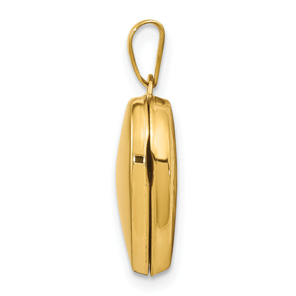 10K Yellow Gold Plain Heart Locket