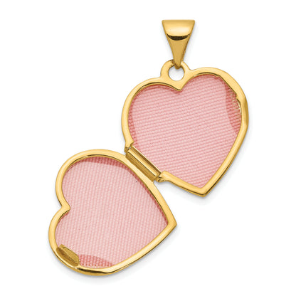 10K Yellow Gold Plain Heart Locket
