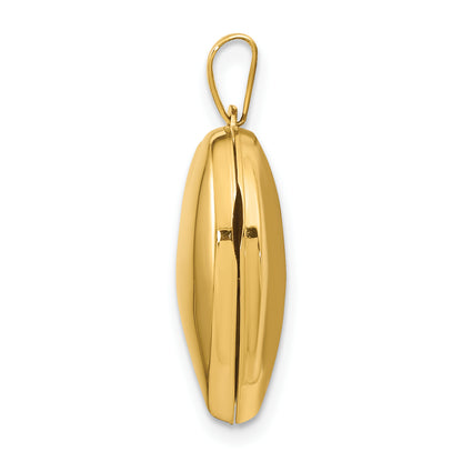 10K Yellow Gold Plain Heart Locket