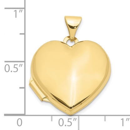 10K Yellow Gold Plain Heart Locket