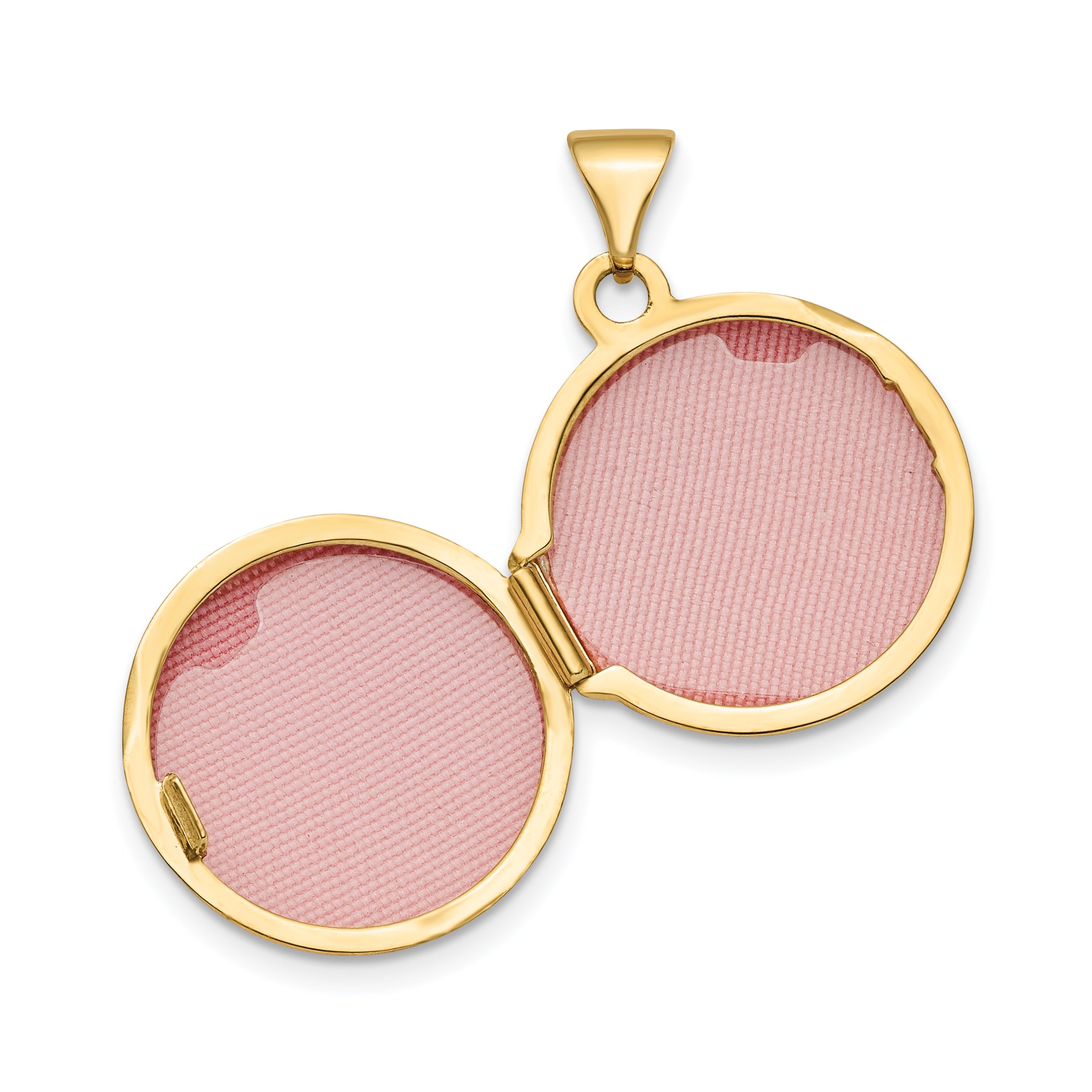 10K Yellow Gold Polished Domed 16mm Round Locket