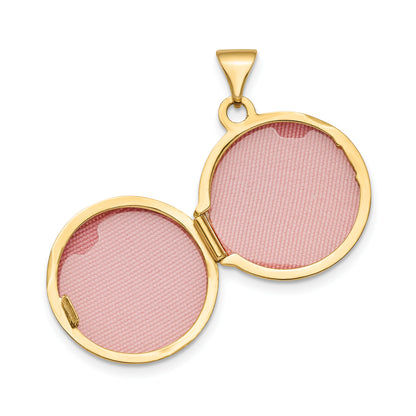 10K Yellow Gold Polished Domed 16mm Round Locket
