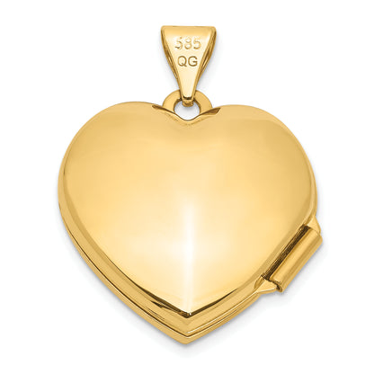 10K Yellow Gold Double Heart Locket