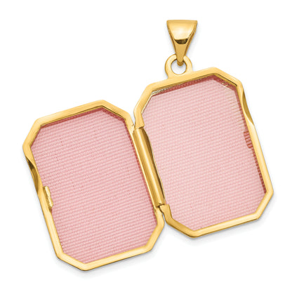 10K Yellow Gold Fancy Rectangle Locket