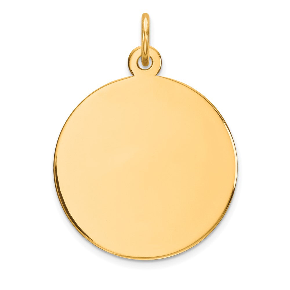 10k Yellow Gold 10K Plain .013 Gauge Circular Engravable Disc Charm