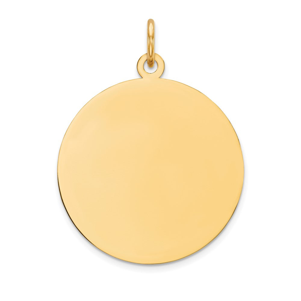 10k Yellow Gold 10K Plain .013 Gauge Circular Engravable Disc Charm