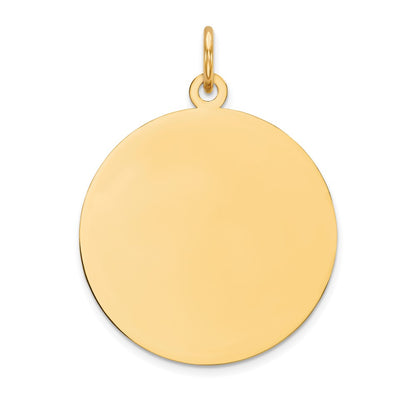 10k Yellow Gold 10K Plain .013 Gauge Circular Engravable Disc Charm