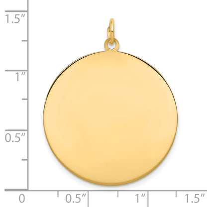 10k Yellow Gold 10K Plain .013 Gauge Circular Engravable Disc Charm