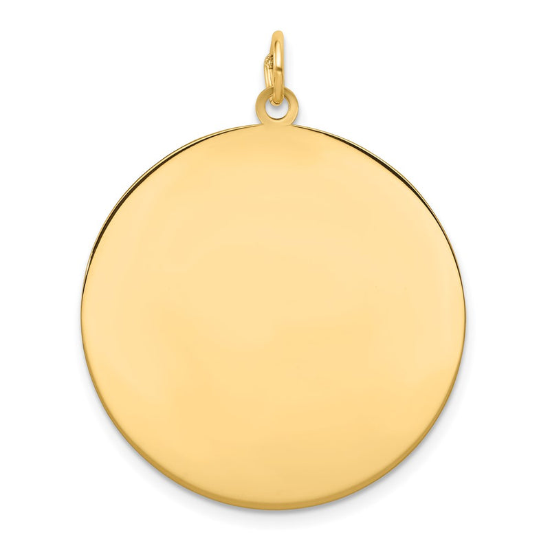 10k Yellow Gold 10K Plain .013 Gauge Circular Engravable Disc Charm