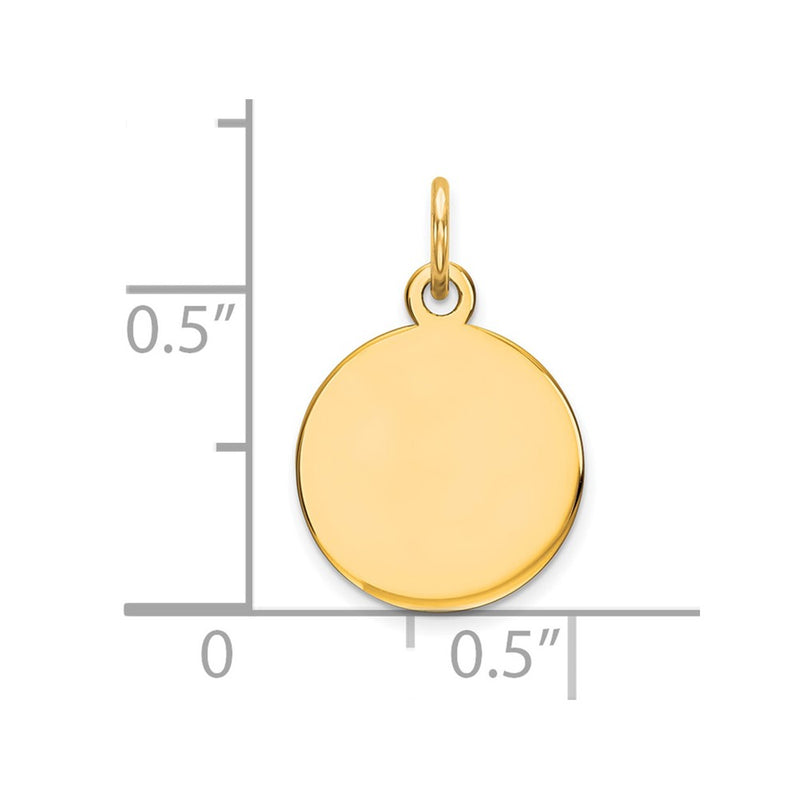 10K Yellow Gold 10K Round Disc Charm