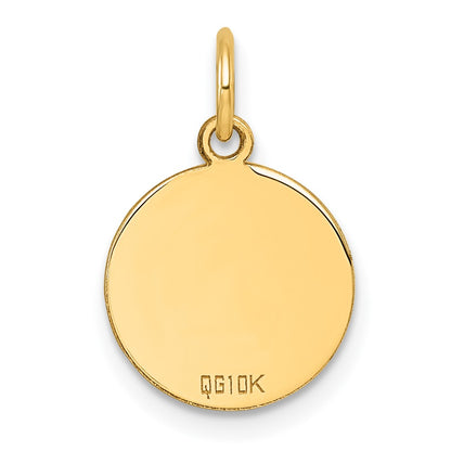 10K Yellow Gold 10K Round Disc Charm