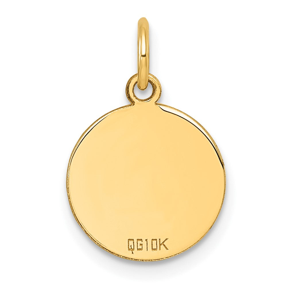 10K Yellow Gold 10K Round Disc Charm