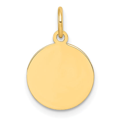 10K Yellow Gold 10K Round Disc Charm