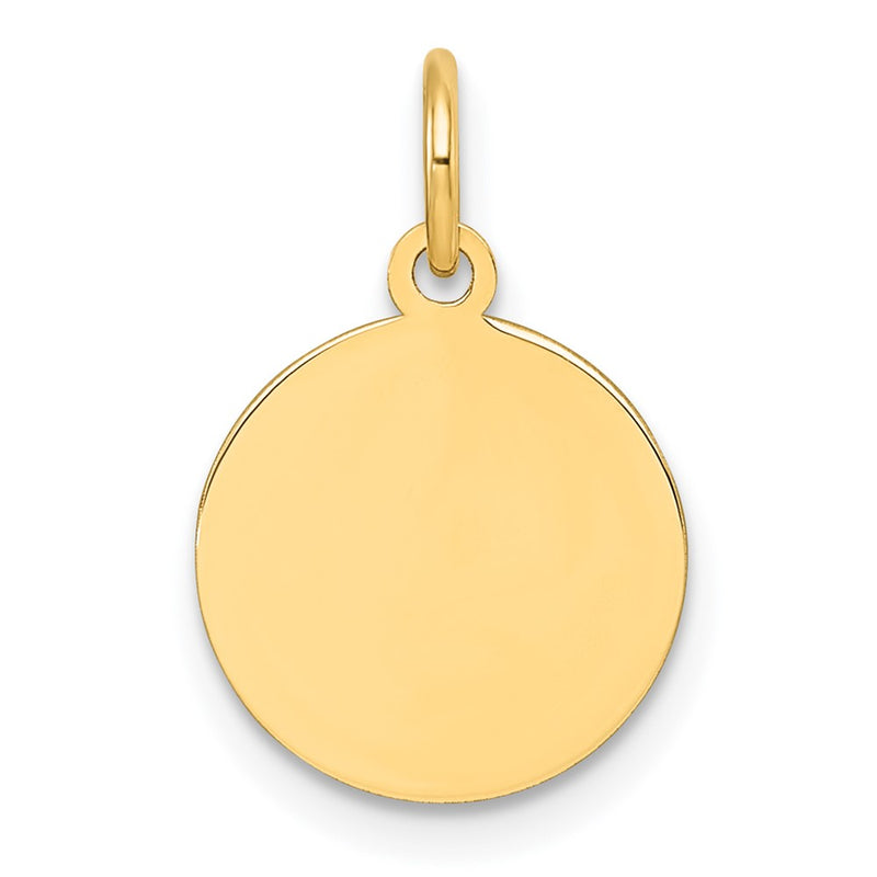10K Yellow Gold 10K Round Disc Charm