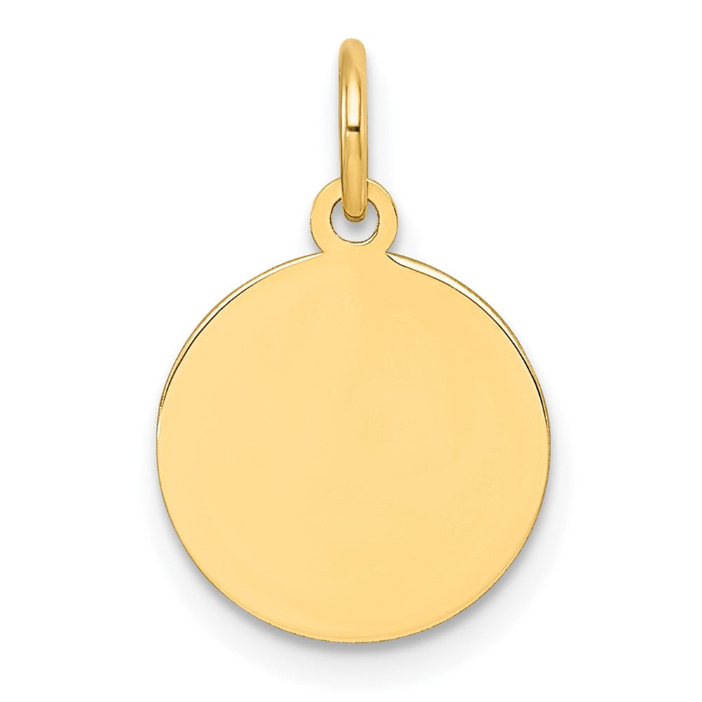 10K Yellow Gold 10K Round Disc Charm