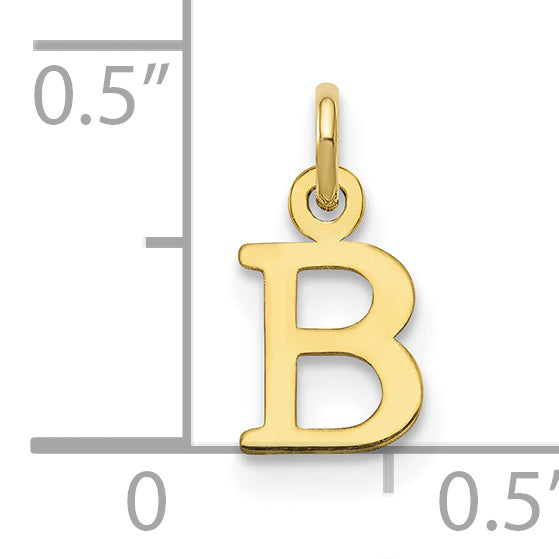 10K Yellow Gold 10Ky Cutout Letter B Initial Charm