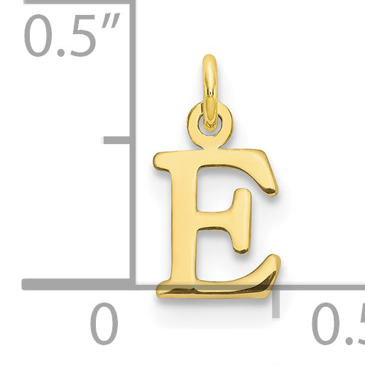 10K Yellow Gold 10Ky Cutout Letter E Initial Charm