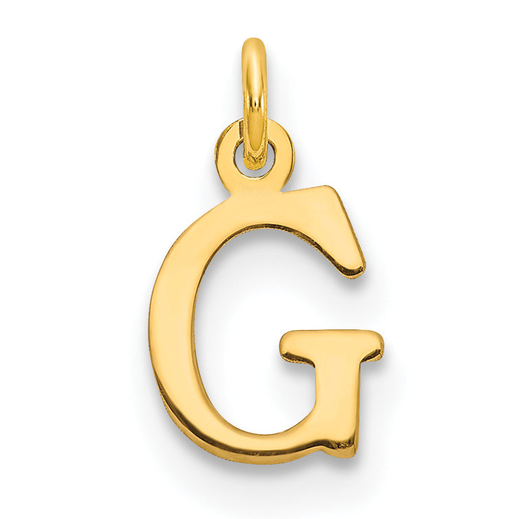 10K Yellow Gold 10Ky Cutout Letter G Initial Charm
