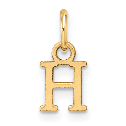 10K Yellow Gold 10Ky Cutout Letter H Initial Charm
