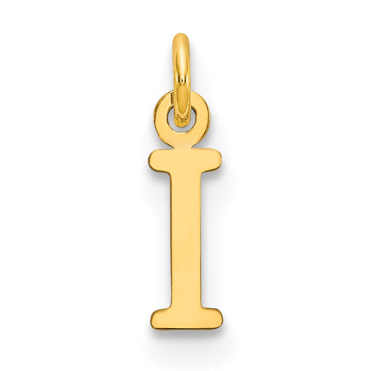10K Yellow Gold 10Ky Cutout Letter I Initial Charm