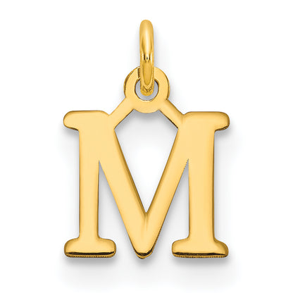 10K Yellow Gold 10Ky Cutout Letter M Initial Charm