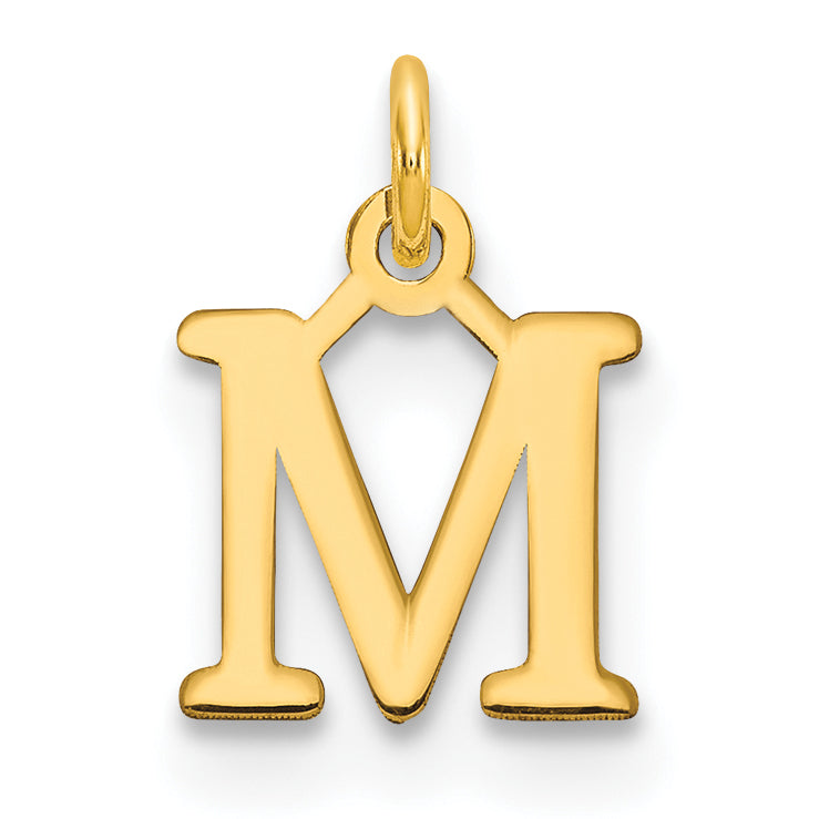 10K Yellow Gold 10Ky Cutout Letter M Initial Charm