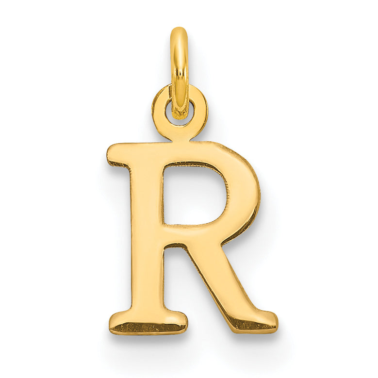 10K Yellow Gold 10Ky Cutout Letter R Initial Charm