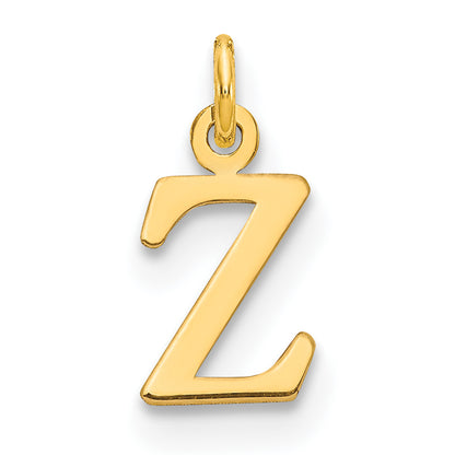 10K Yellow Gold 10Ky Cutout Letter Z Initial Charm