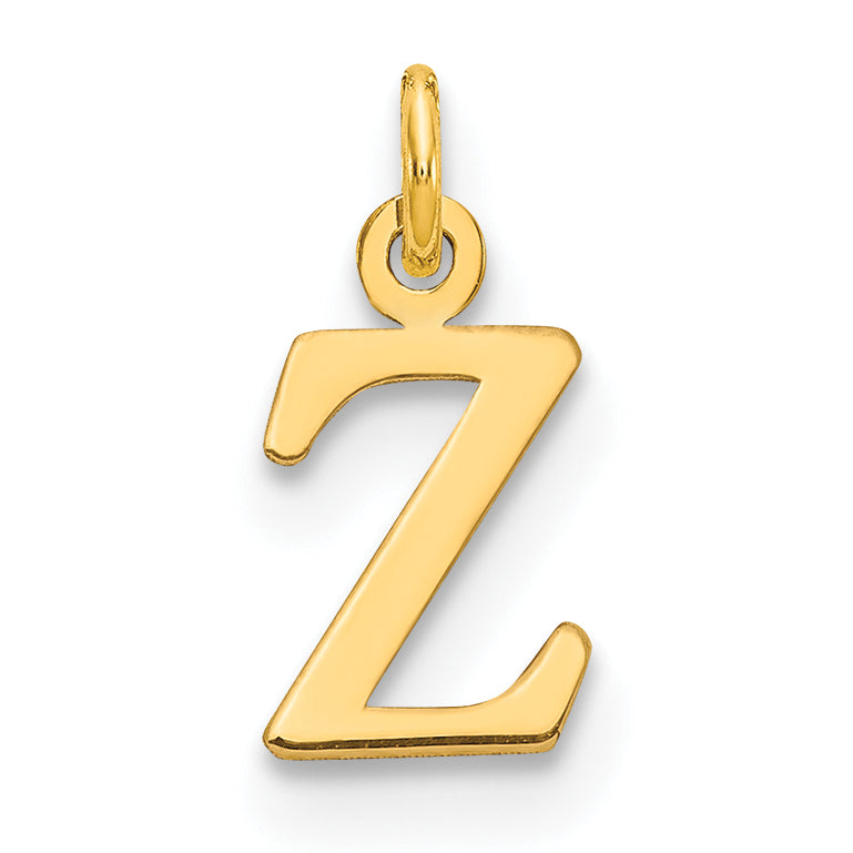 10K Yellow Gold 10Ky Cutout Letter Z Initial Charm