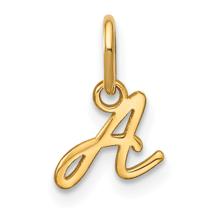 10K Yellow Gold 10Ky Upper Case Letter A Initial Charm