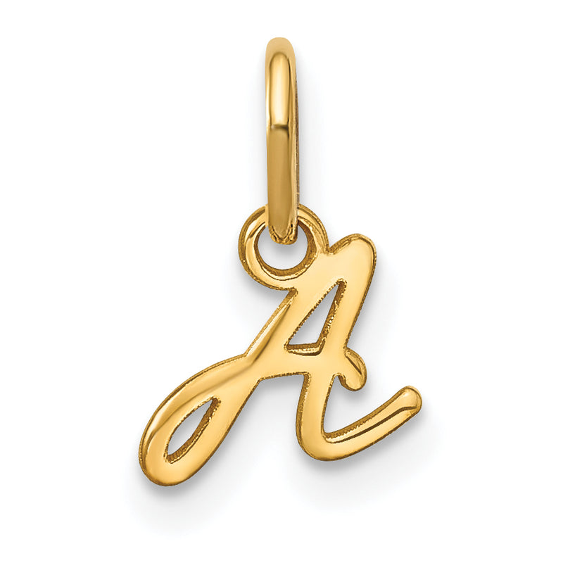 10K Yellow Gold 10Ky Upper Case Letter A Initial Charm