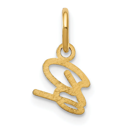 10K Yellow Gold 10Ky Upper Case Letter B Initial Charm