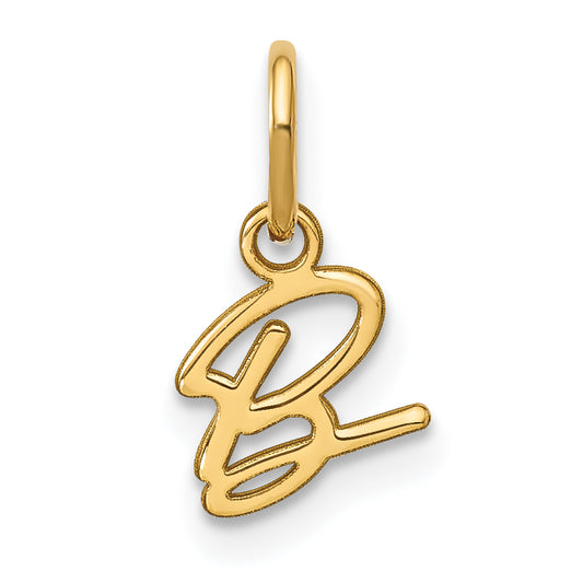 10K Yellow Gold 10Ky Upper Case Letter B Initial Charm