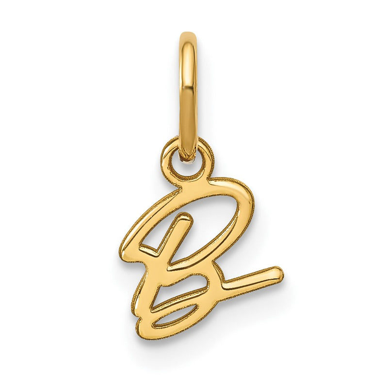 10K Yellow Gold 10Ky Upper Case Letter B Initial Charm
