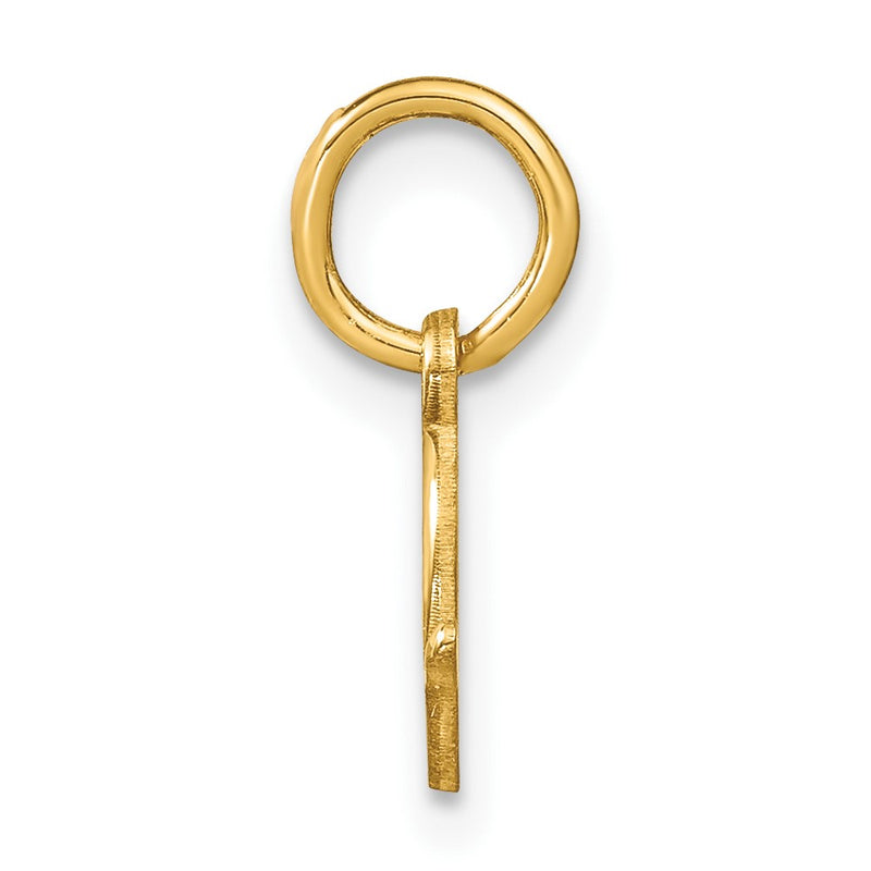10K Yellow Gold 10Ky Upper Case Letter D Initial Charm