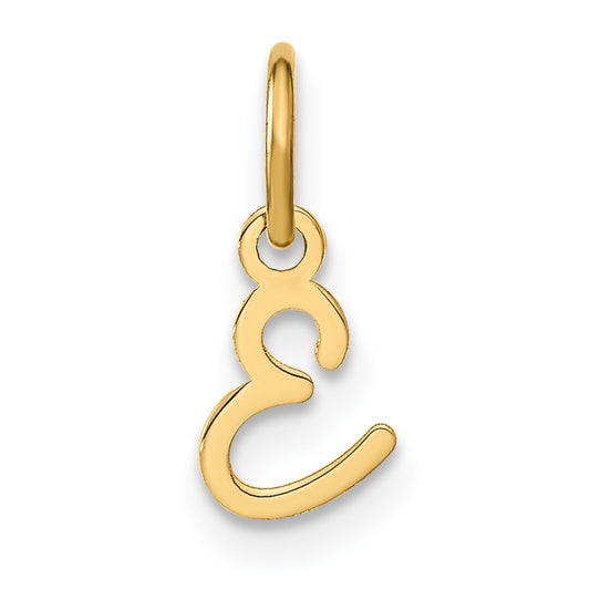 10K Yellow Gold 10Ky Upper Case Letter E Initial Charm